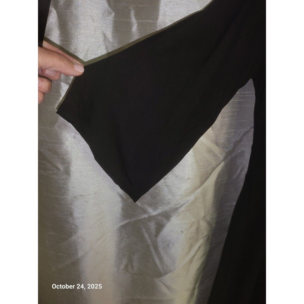 Women's 3/4 Sleeve Black Cotton TShirt Dress Falls Creek XL - Picture 5 of 5